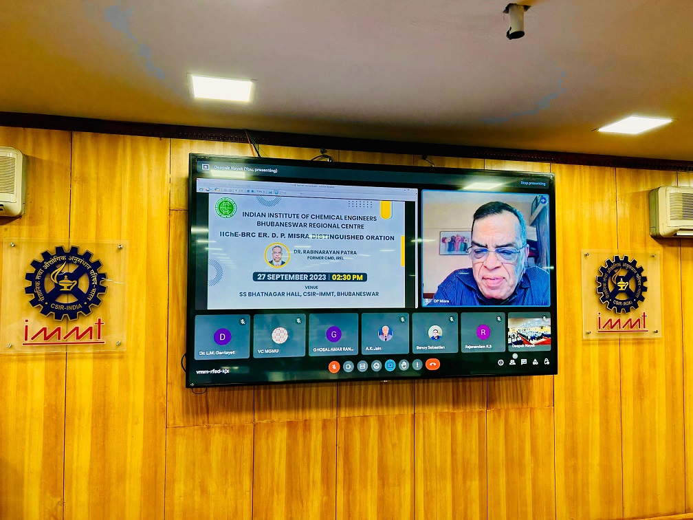 Er. D. P. Misra attending the lecture through Google Meet